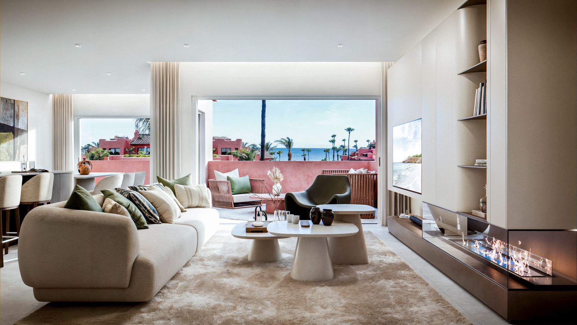 Living room of Attic for sale in Estepona  with Air Conditioner, Terrace and Storage room