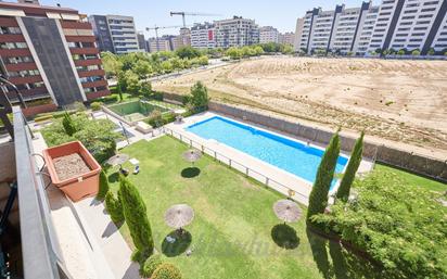 Swimming pool of Apartment for sale in  Madrid Capital  with Terrace and Swimming Pool