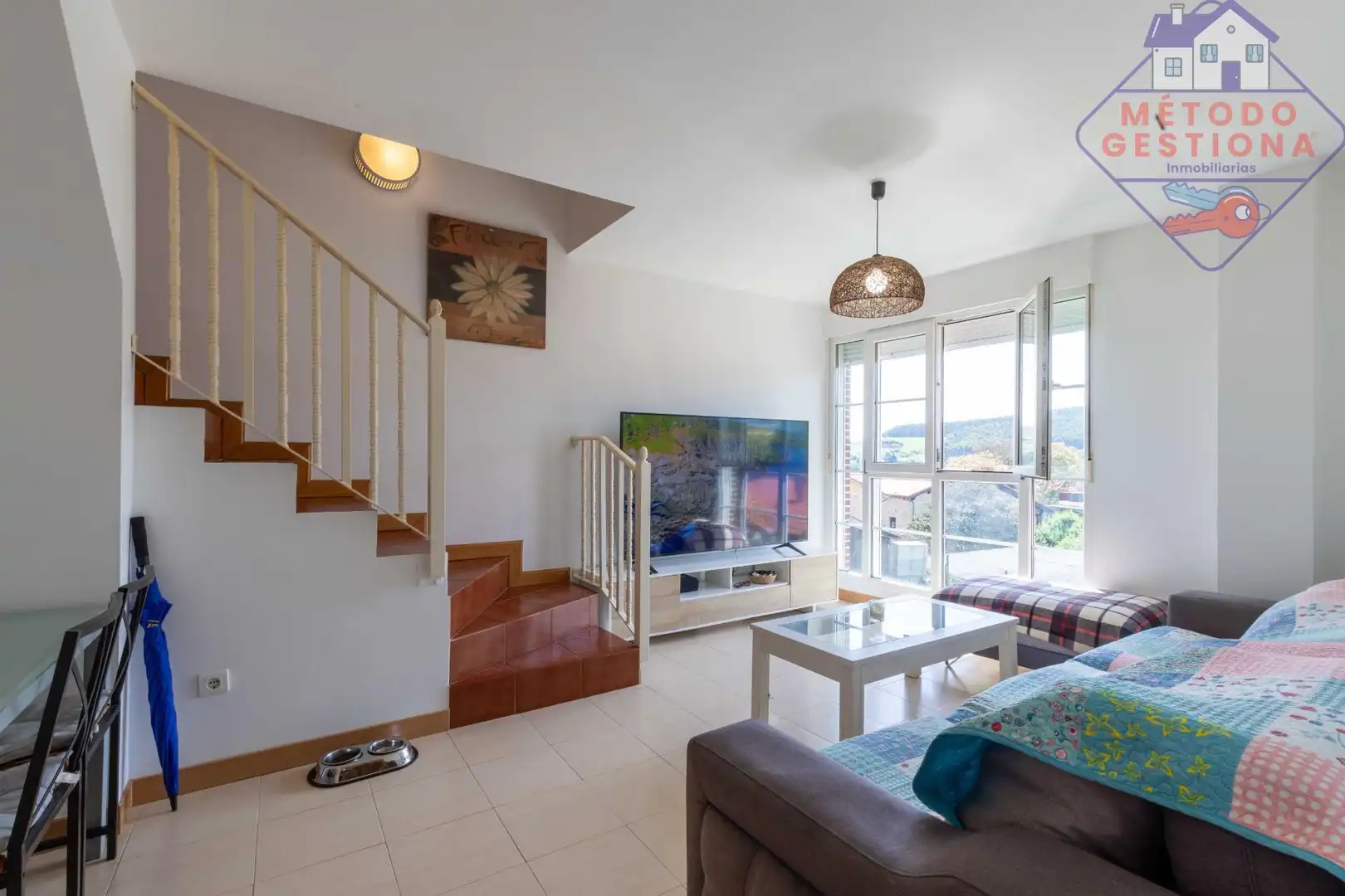 Wohnzimmer von Maisonette zum Verkauf in Miengo mit Heizung
