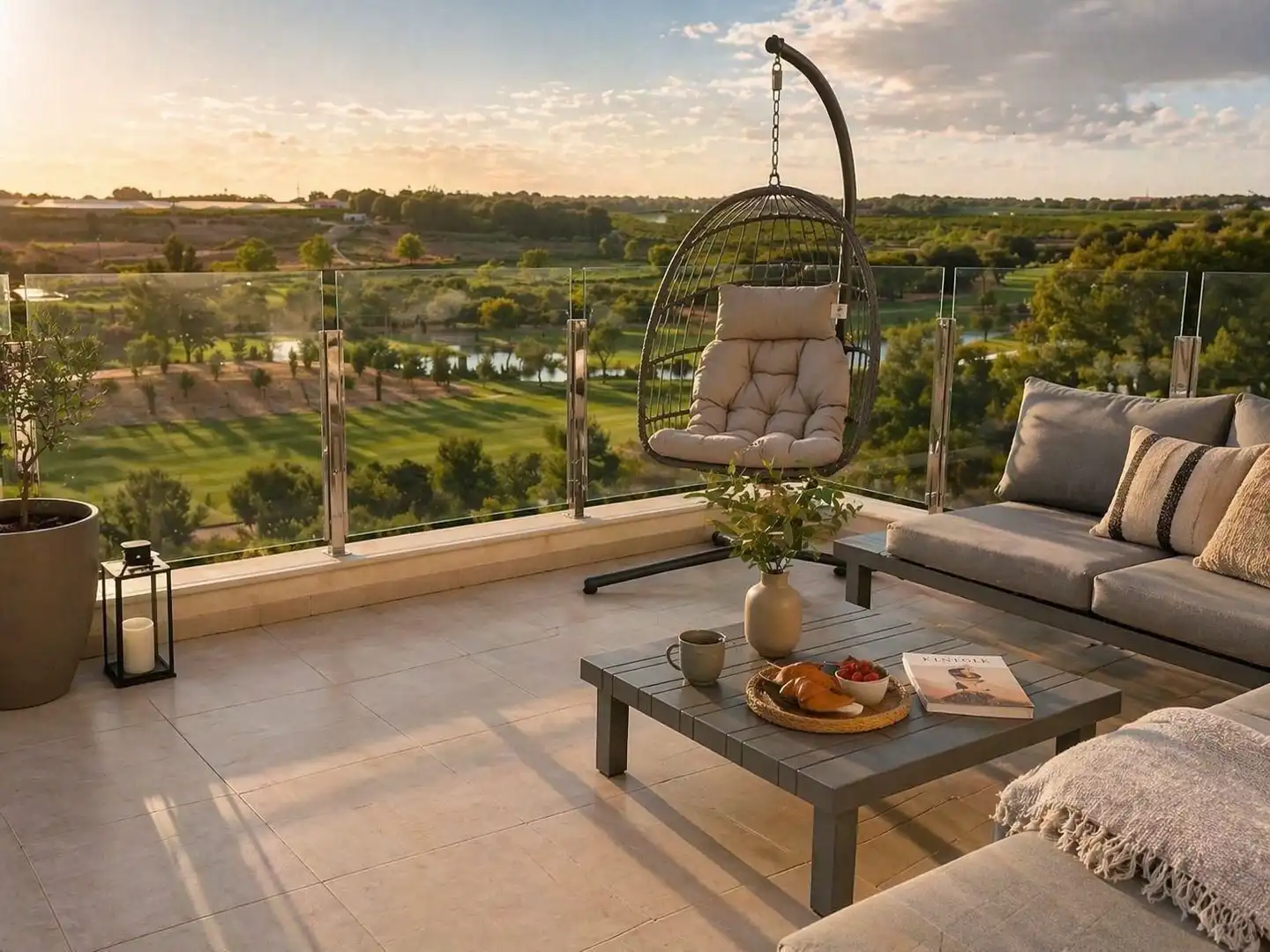Terrasse von Wohnung zur Miete in Pilar de la Horadada mit Klimaanlage, Heizung und Terrasse