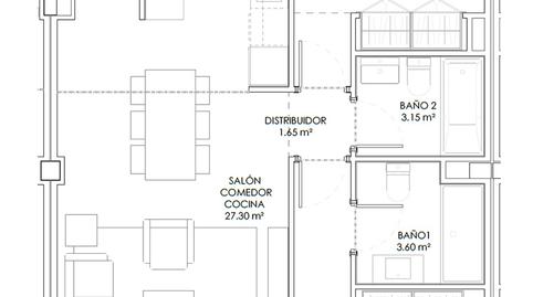 Photo 2 from new construction home in Flat for sale in  Concepción Arenal, 63, Las Cañas, Guadalajara