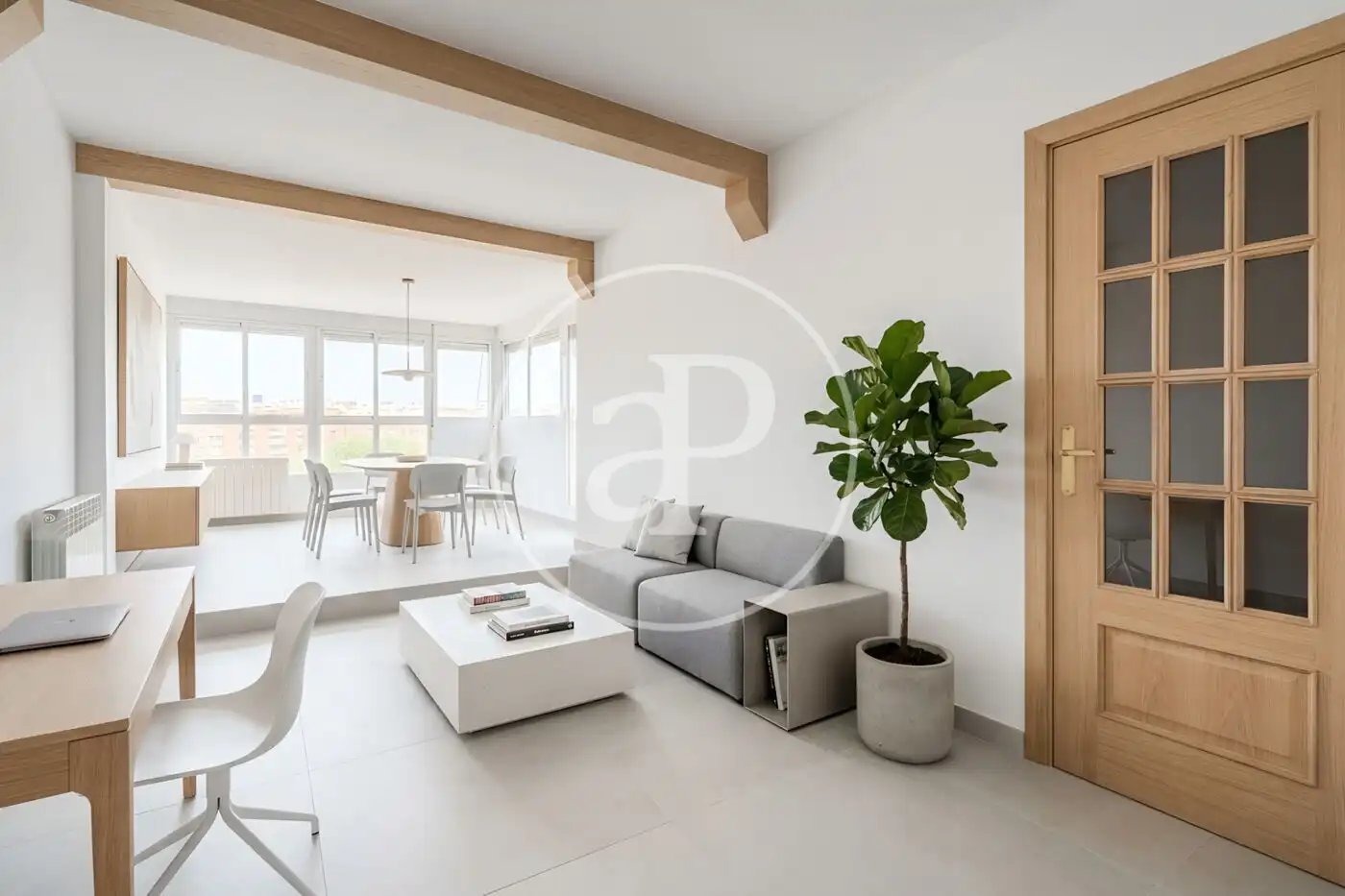 Sala de estar de Ático en venta en Madrid con Calefacción y Terraza