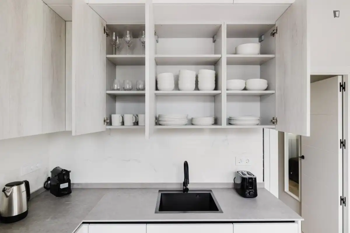 Cocina de Apartamento de alquiler en Madrid con Aire acondicionado, Calefacción y Amueblado