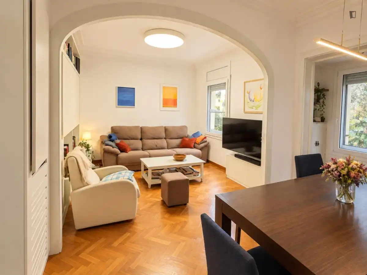 Living room of Study for rent in Sarrià - Sant Gervasi