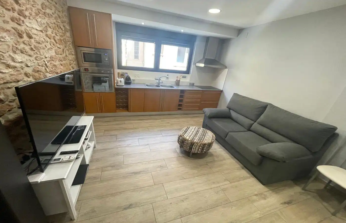 Sala d'estar de Casa o xalet en venda en La Ràpita amb Calefacció, Terrassa i Moblat