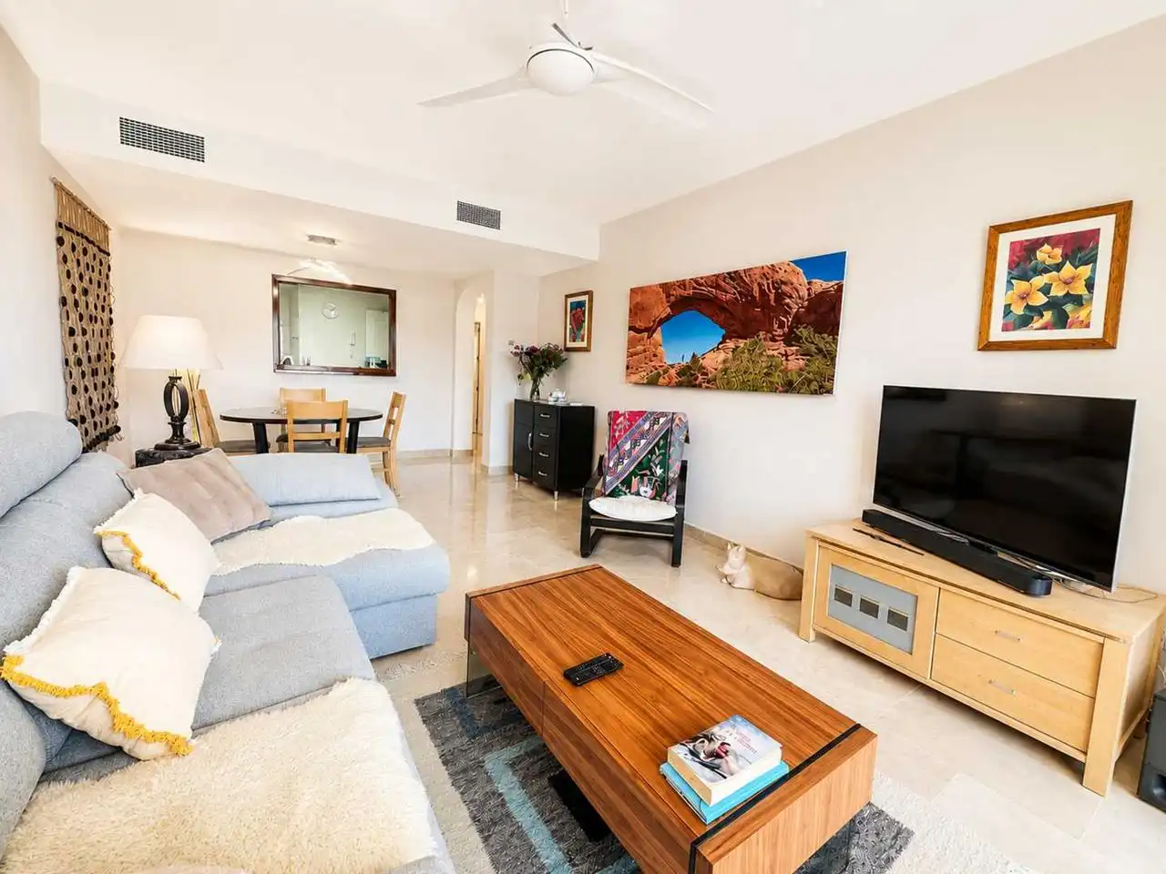Sala de estar de Apartamento en venta en Manilva con Aire acondicionado, Calefacción y Terraza