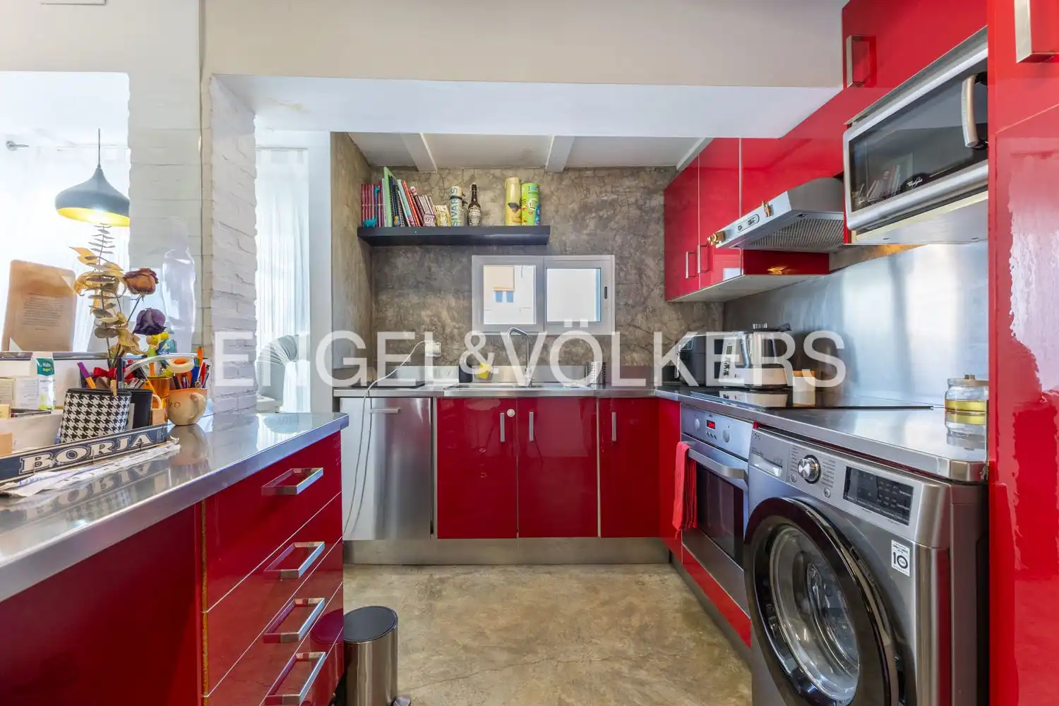 Küche von Dachboden zum Verkauf in Valencia mit Heizung und Balkon