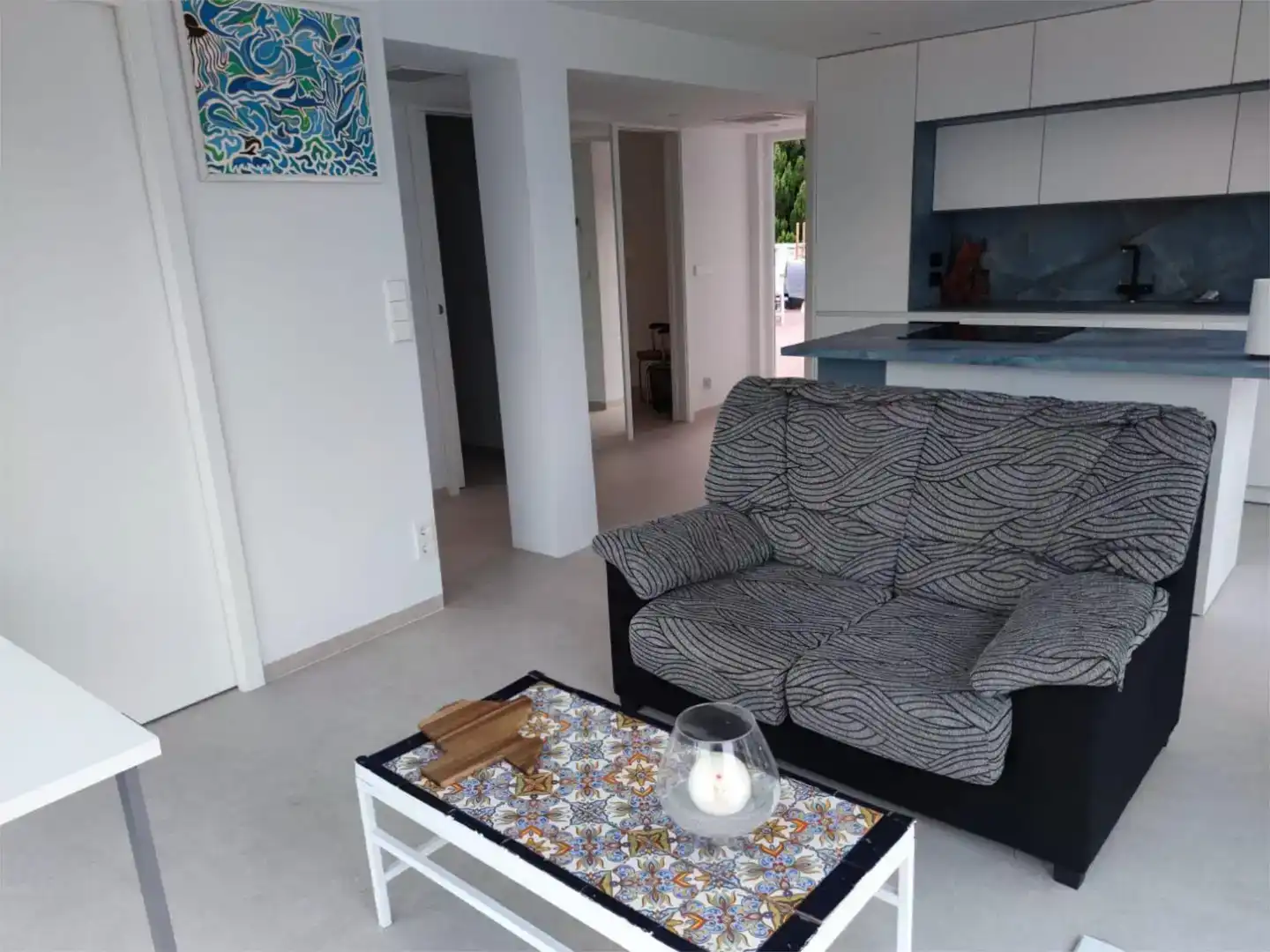 Living room of Flat for rent in Dénia  with Air Conditioner, Private garden and Storage room