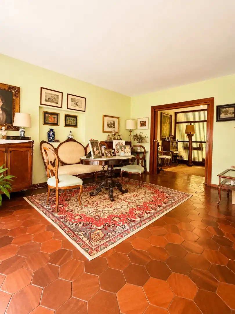 Living room of Houses for sale in Madrid  with Heating, Private garden and Parquet flooring