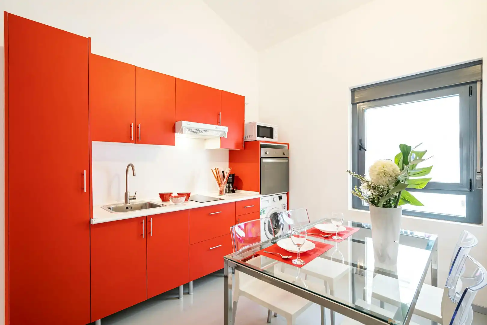Kitchen of Flat for rent in Madrid  with Air Conditioner, Heating and Furnished