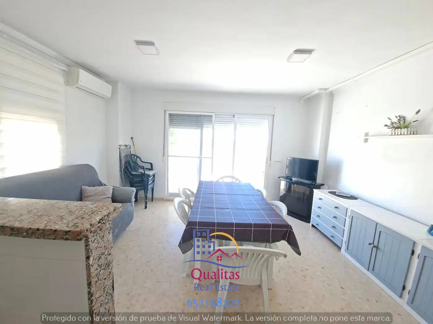 Sala de estar de Apartamento de alquiler en Oliva con Aire acondicionado, Calefacción y Terraza