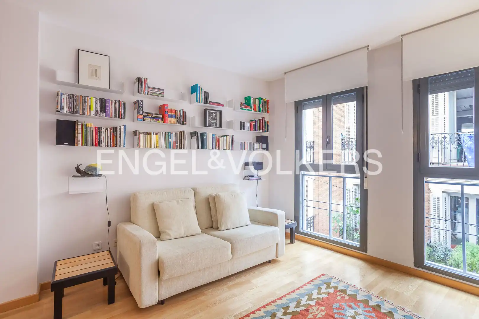 Wohnzimmer von Wohnung zur Miete in Madrid mit Klimaanlage, Heizung und Möbliert