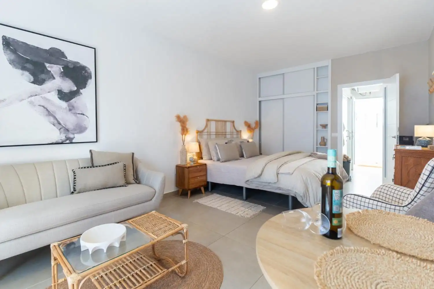 Sala de estar de Estudio de alquiler en Puerto de la Cruz con Terraza y Balcón