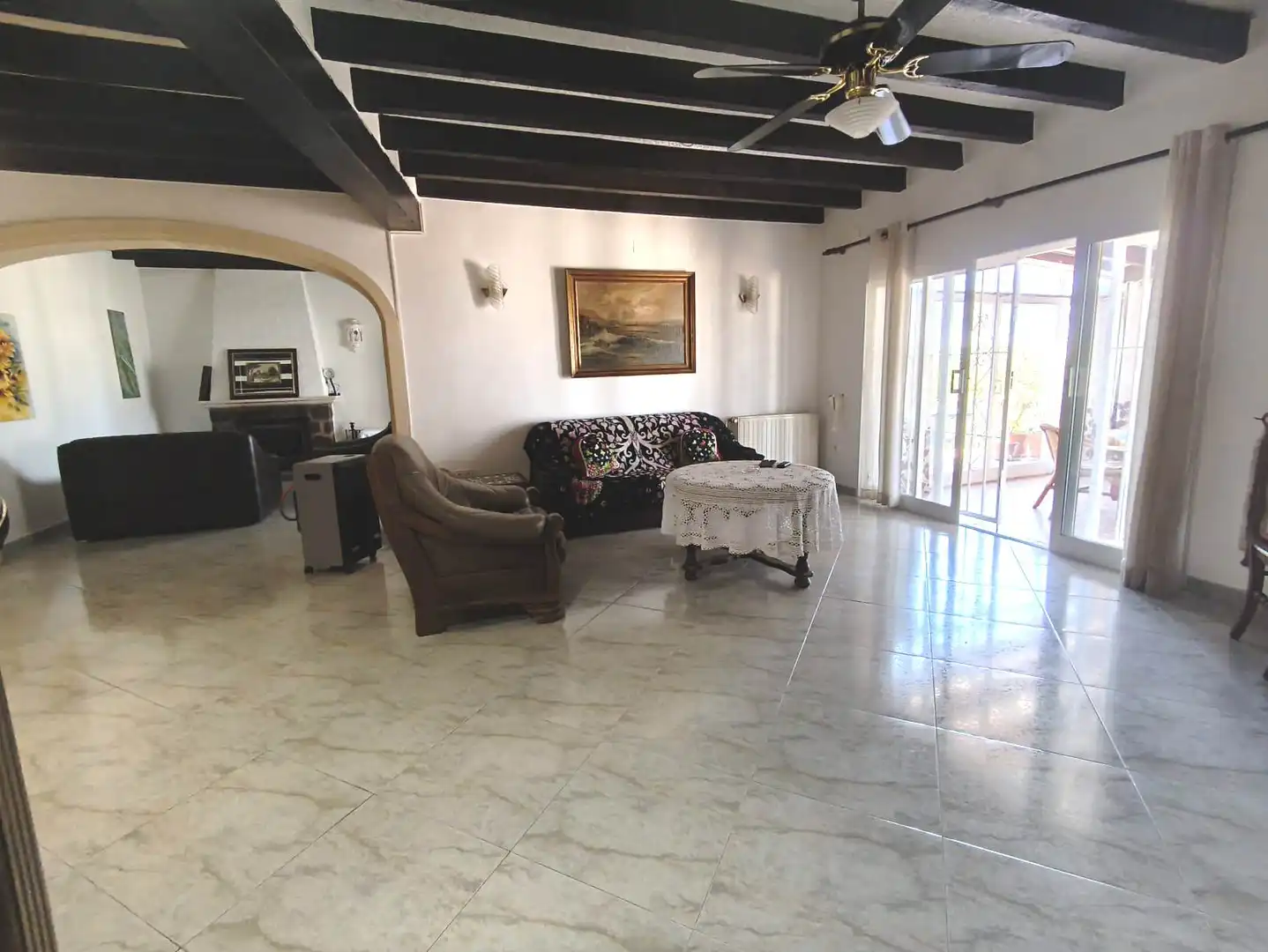 Sala de estar de Casa o chalet en venta en Benissa con Aire acondicionado, Piscina y Amueblado