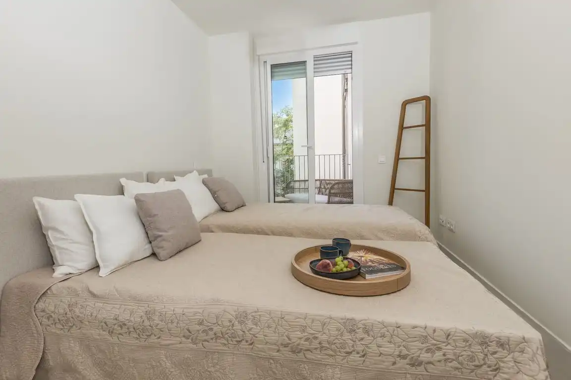 Bedroom of Apartments for rent in Jávea / Xàbia  with Air Conditioner, Storage room and Sauna