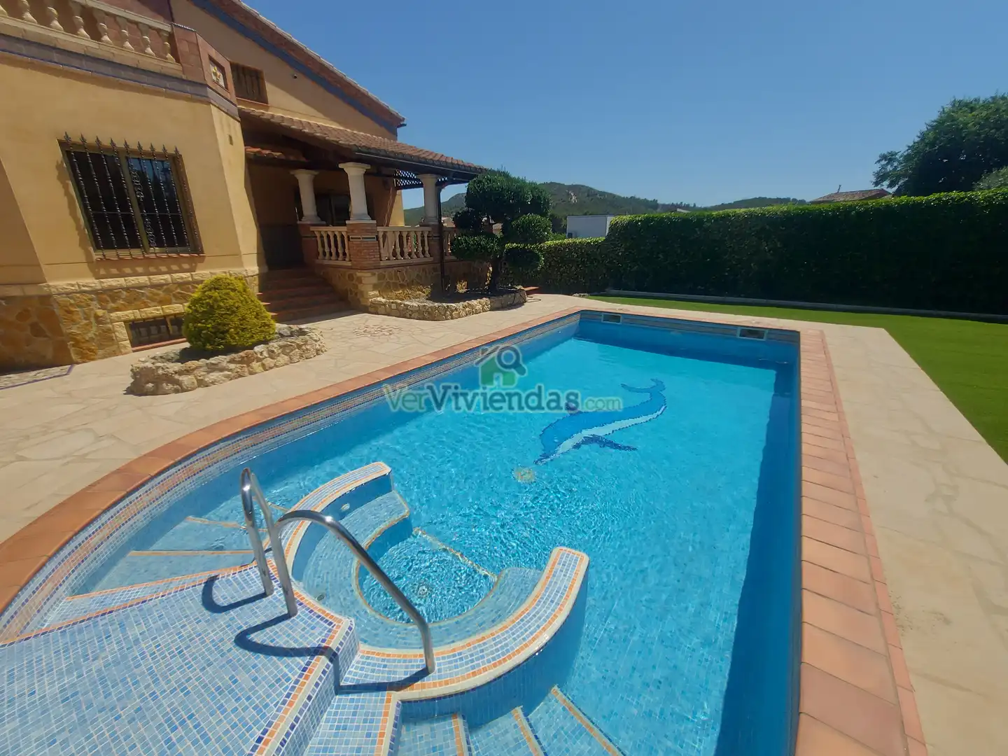 Swimming pool of Houses for sale in Olèrdola  with Air Conditioner, Heating and Private garden