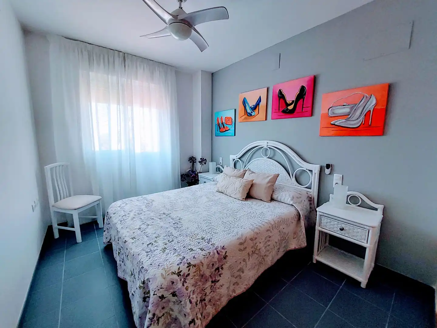 Habitación de Apartamento de alquiler en Oropesa del Mar / Orpesa con Aire acondicionado, Terraza y Amueblado