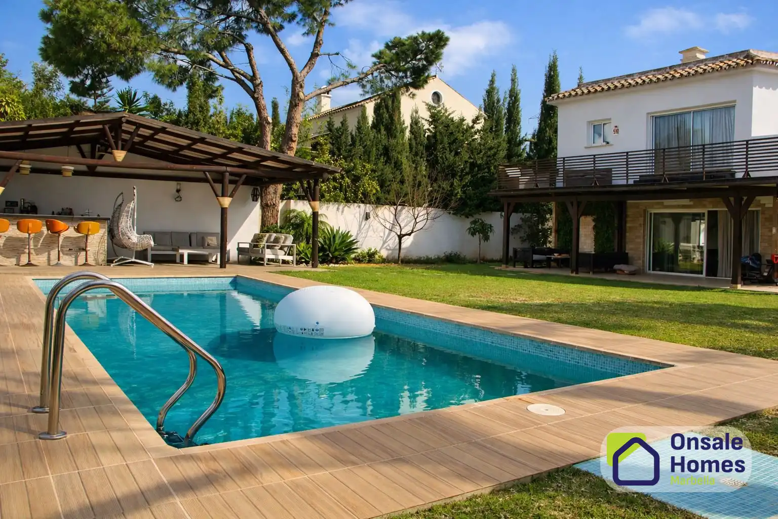 Piscina de Casa o xalet de lloguer en Marbella amb Aire condicionat, Jardí privat i Terrassa
