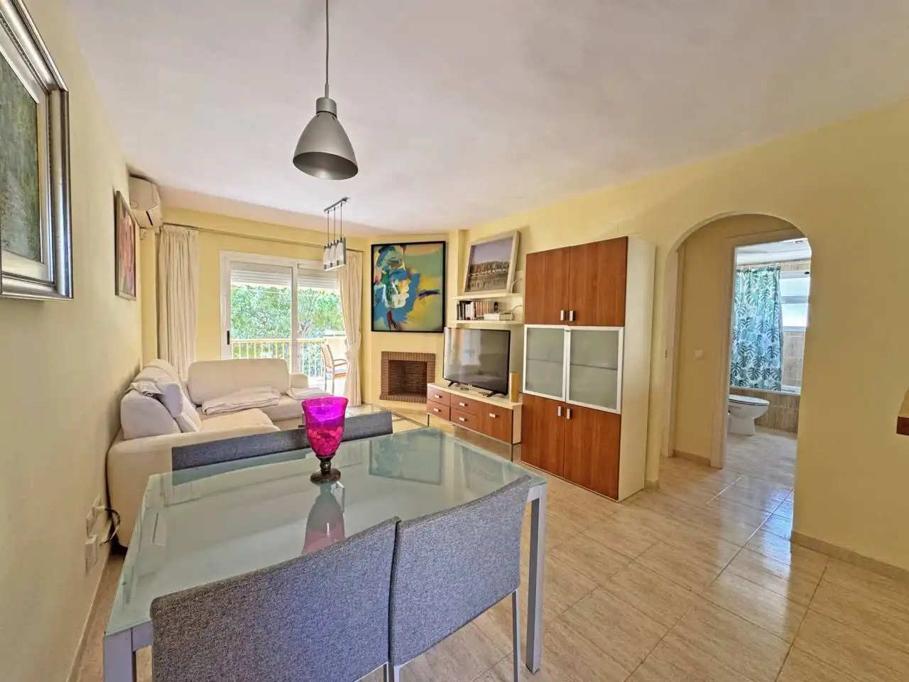 Living room of Flat for sale in Mijas  with Terrace and Community pool