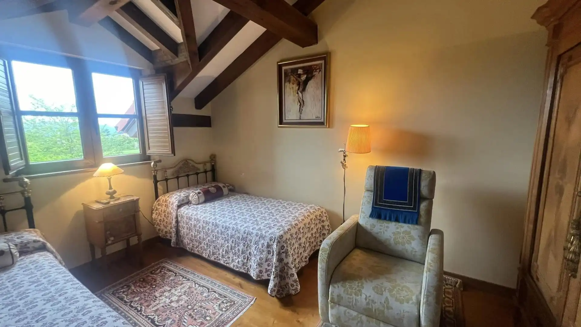 Schlafzimmer von Haus oder Chalet zum Verkauf in Suances mit Heizung, Privatgarten und Parkett