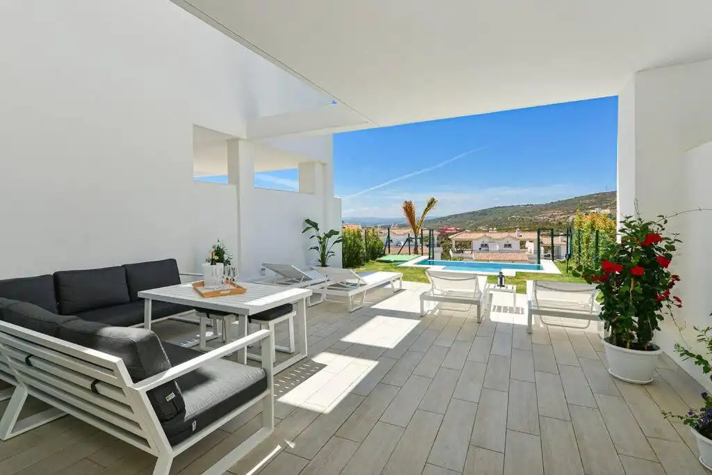 Terrace of Detached homes for sale in Manilva  with Air Conditioner, Private garden and Terrace