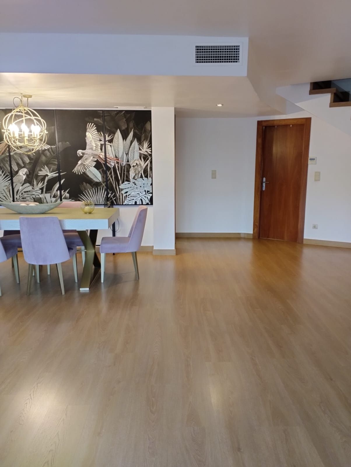 Dining room of Single-family semi-detached for sale in Águilas  with Air Conditioner, Private garden and Parquet flooring