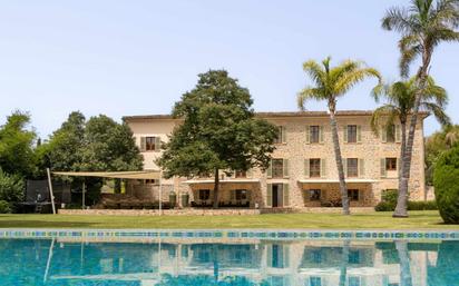 Vista exterior de Finca rústica en venda en Puigpunyent amb Aire condicionat, Terrassa i Piscina