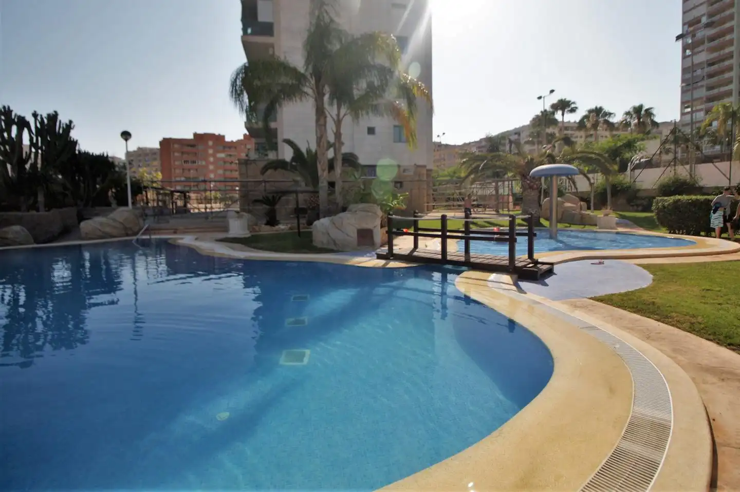 Piscina de Piso de alquiler en Villajoyosa / La Vila Joiosa con Aire acondicionado, Terraza y Amueblado