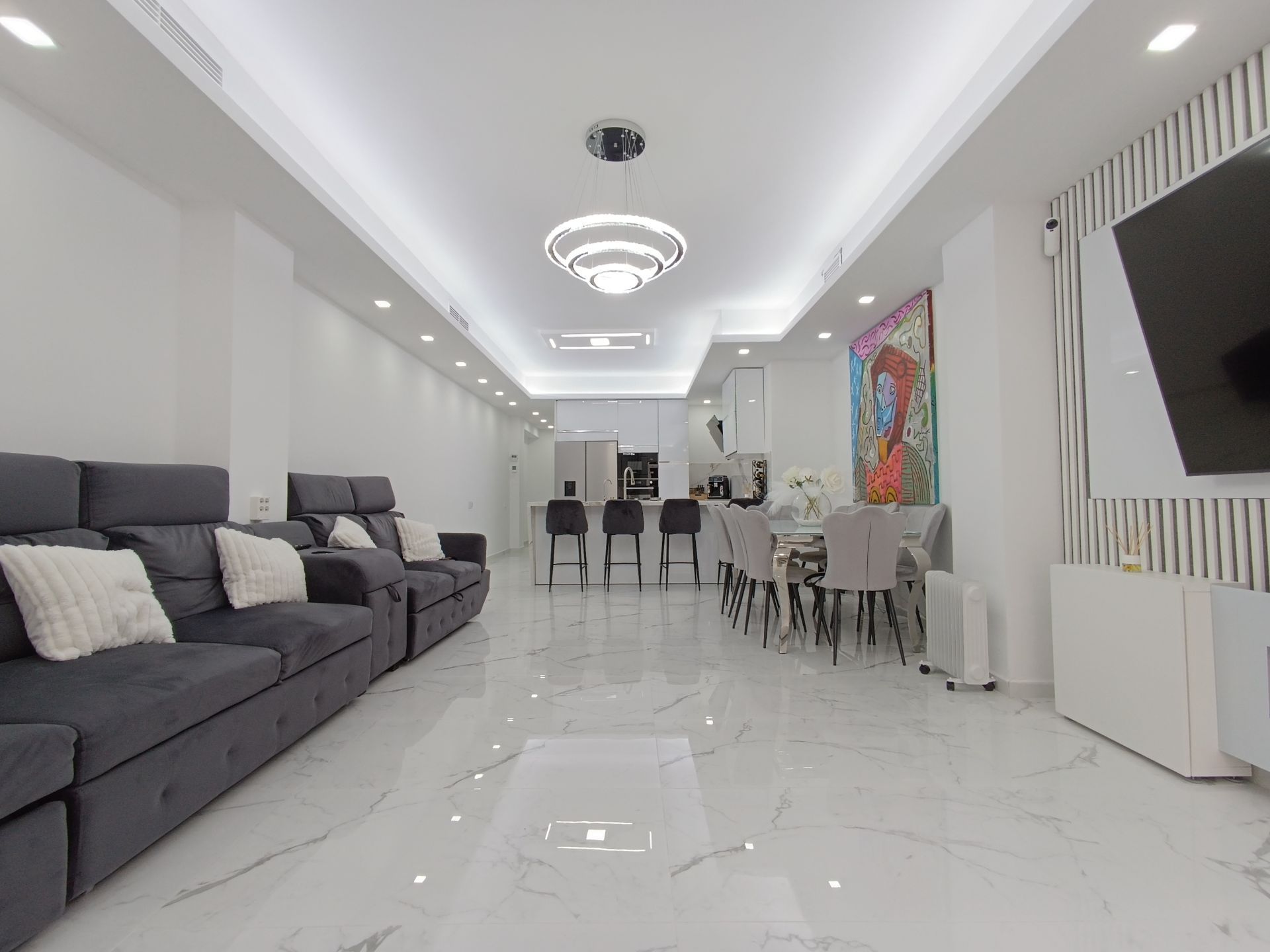 Living room of Flat for sale in Badalona  with Air Conditioner and Heating