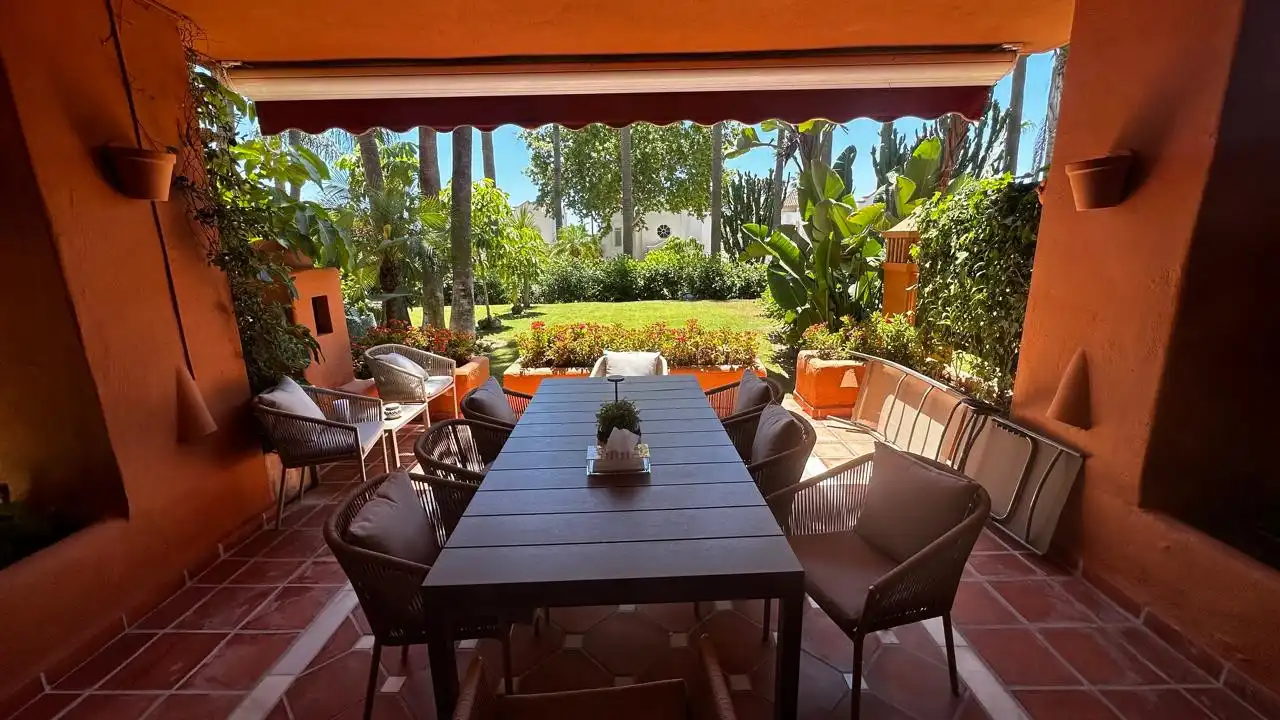 Terrace of Apartments for rent in Marbella  with Air Conditioner, Heating and Private garden