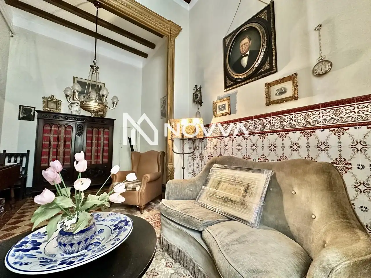 Sala d'estar de Casa o xalet en venda en Malgrat de Mar amb Jardí privat