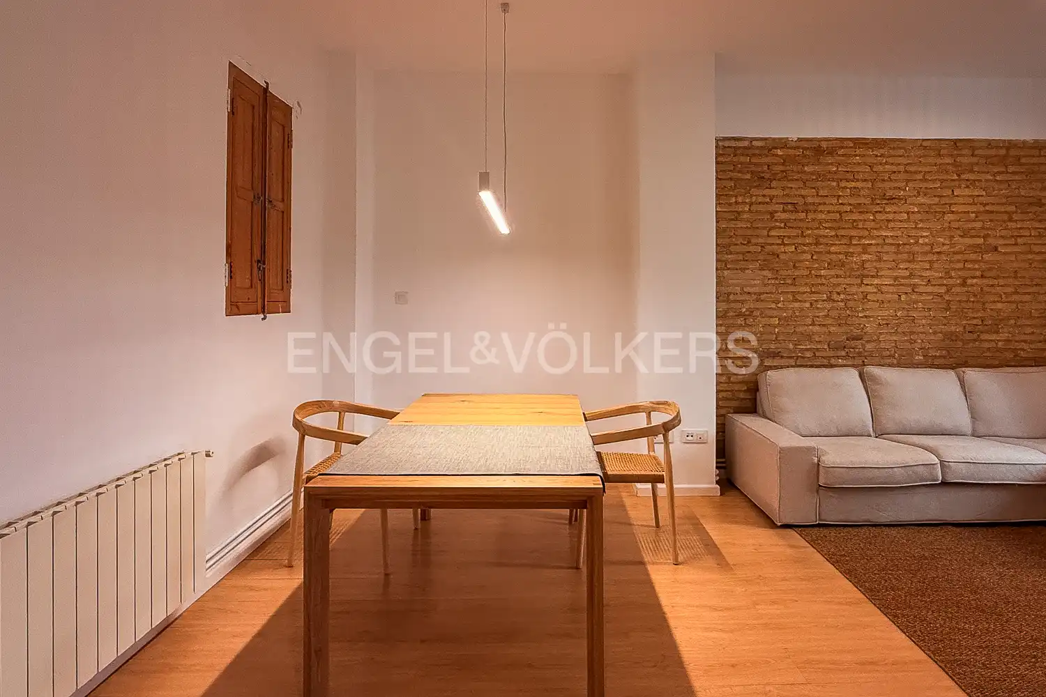 Esszimmer von Wohnung zur Miete in Valencia mit Heizung, Möbliert und Balkon