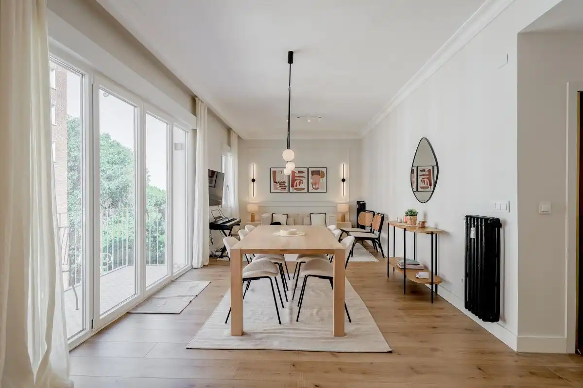 Dining room of Flat for rent in Madrid  with Air Conditioner, Heating and Terrace