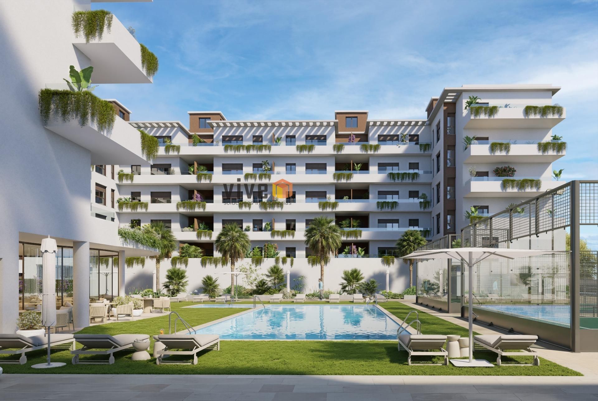 Exterior view of Flat for sale in Mairena del Aljarafe  with Terrace, Storage room and Community pool
