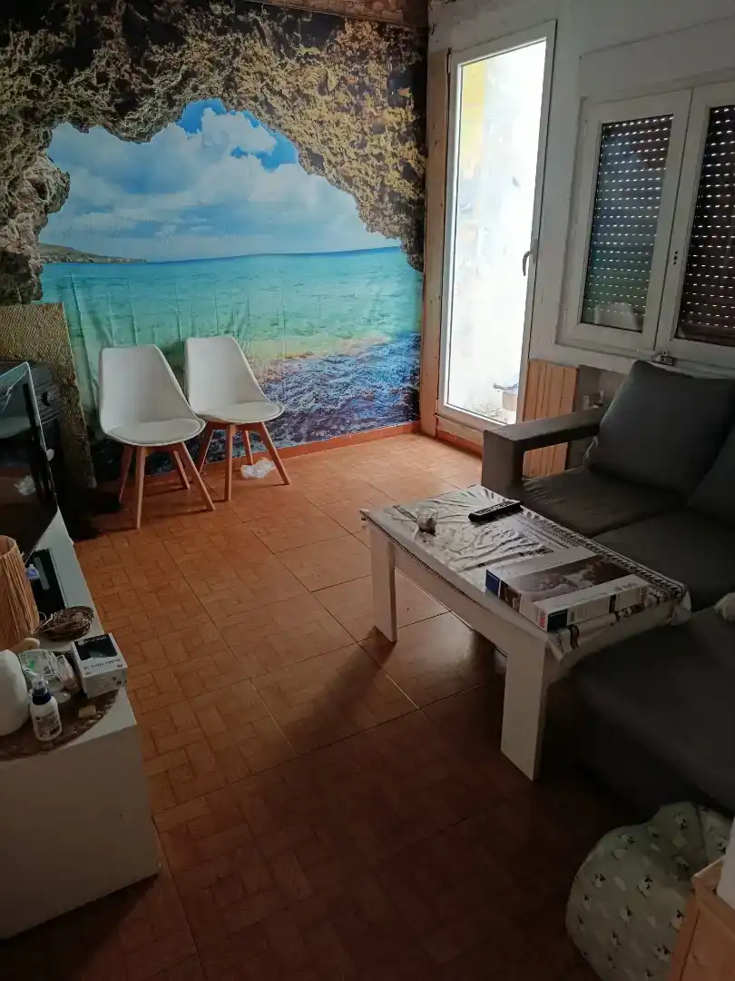 Sala d'estar de Casa adosada en venda en Langreo amb Parquet, Moblat i Rentadora