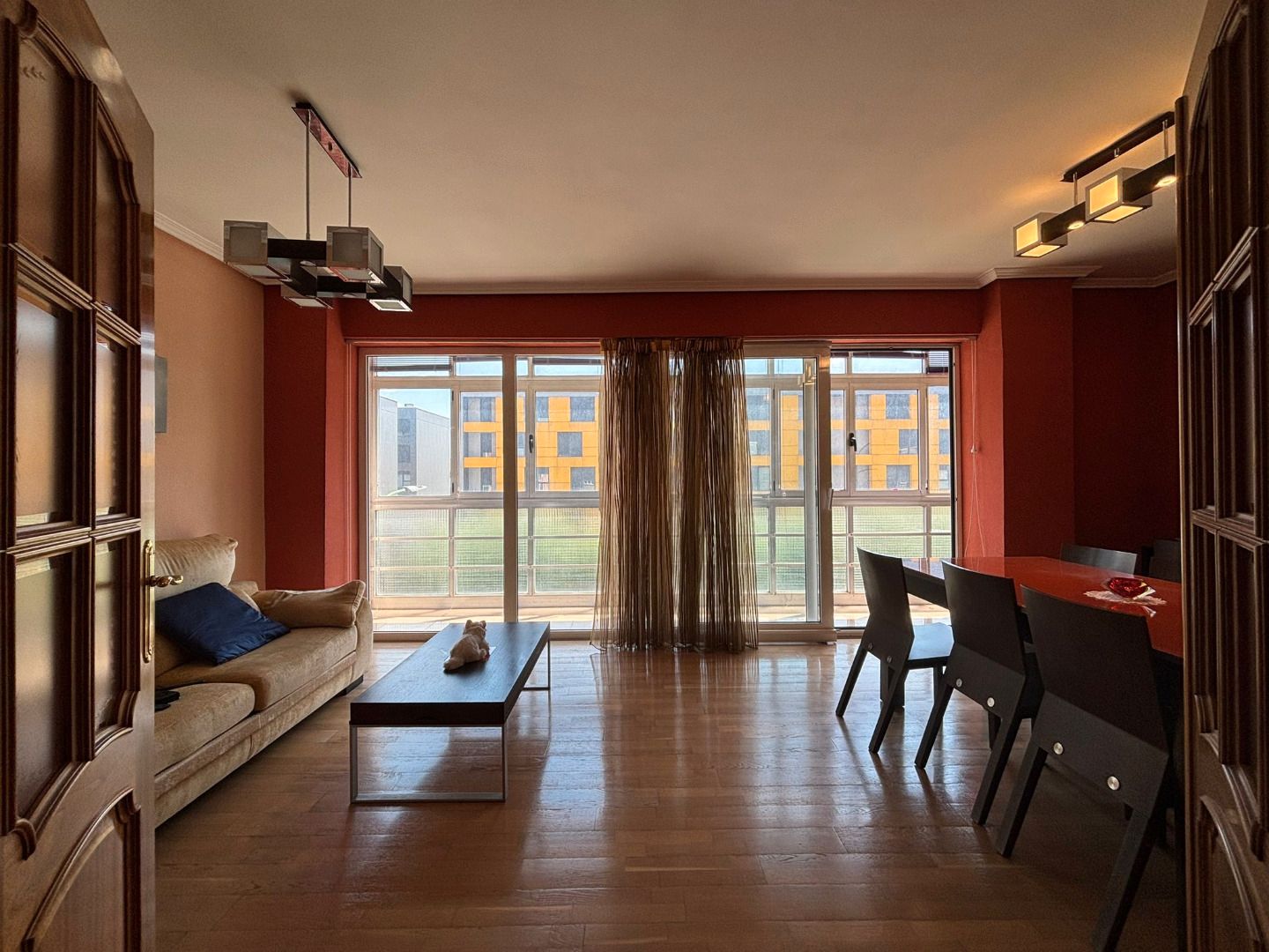 Living room of Flat for sale in Burgos Capital  with Heating, Parquet flooring and Terrace