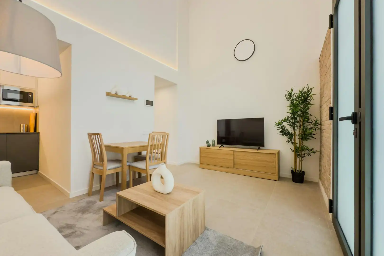 Sala de estar de Piso de alquiler en Barcelona con Aire acondicionado, Amueblado y Lavadora