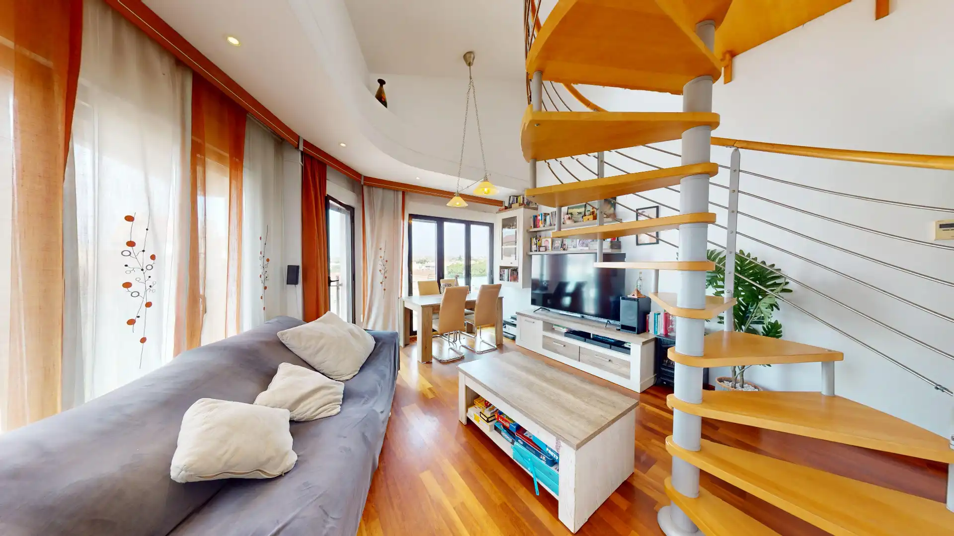 Sala de estar de Ático en venta en Sant Joan d'Alacant con Aire acondicionado, Parquet y Terraza