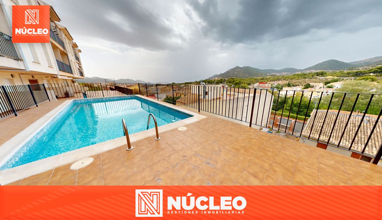 Schwimmbecken von Wohnung zum verkauf in Torremanzanas / La Torre de les Maçanes mit Terrasse, Schwimmbad und Möbliert