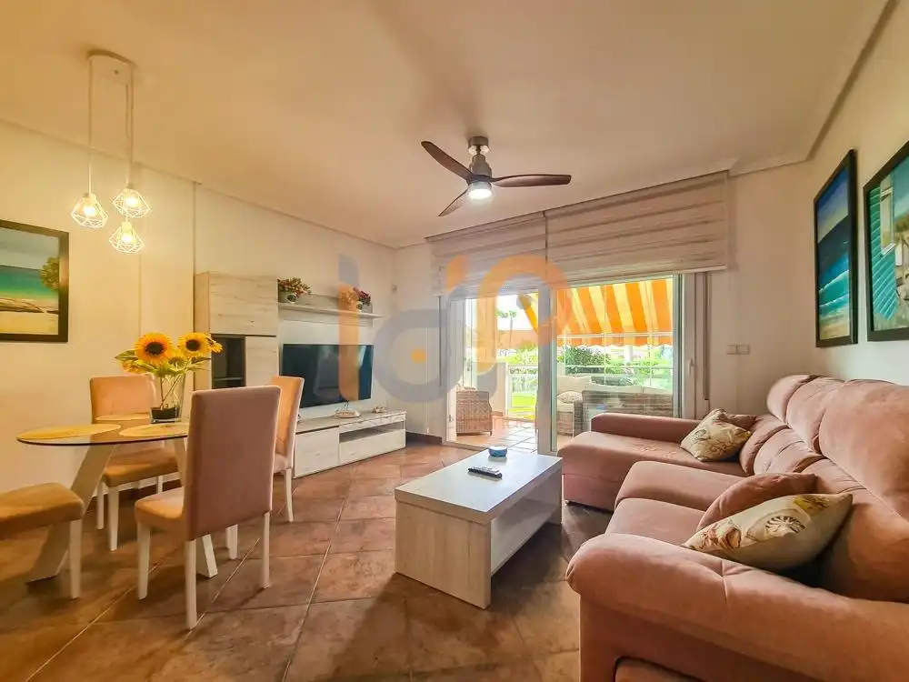 Wohnzimmer von Wohnungen zum Verkauf in Vera mit Klimaanlage, Terrasse und Gemeinschaftspool
