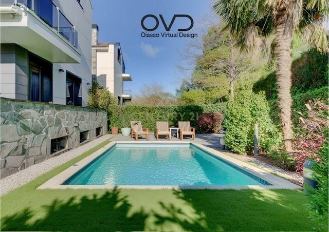 Swimming pool of Single-family semi-detached for sale in Irun 