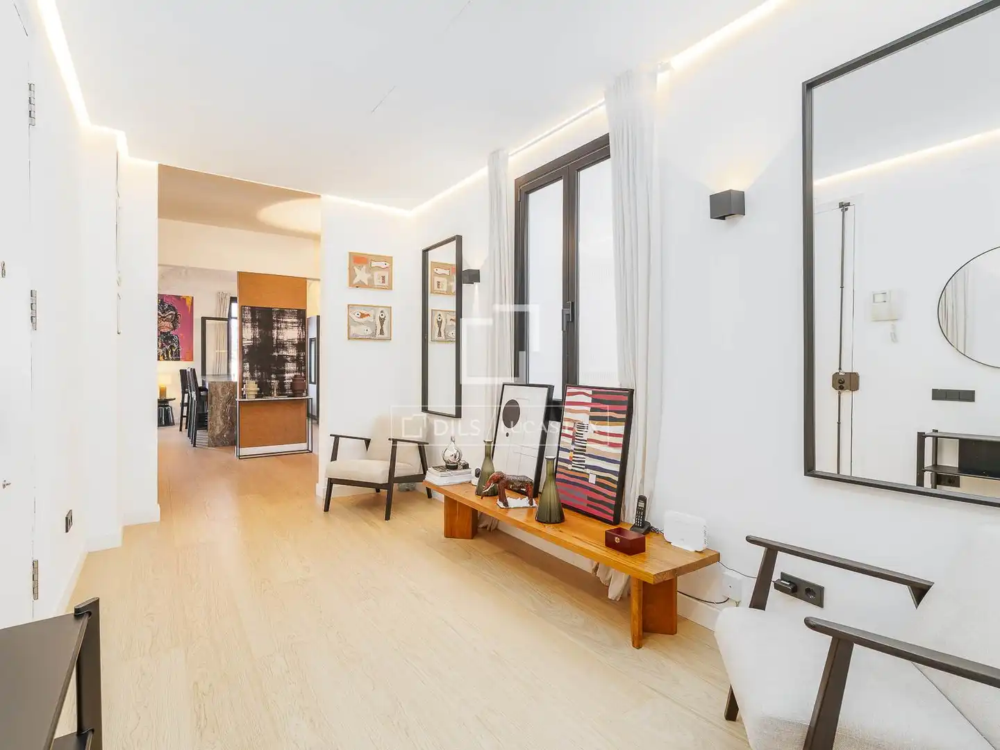Wohnzimmer von Wohnung zum Verkauf in Barcelona mit Klimaanlage, Terrasse und Balkon