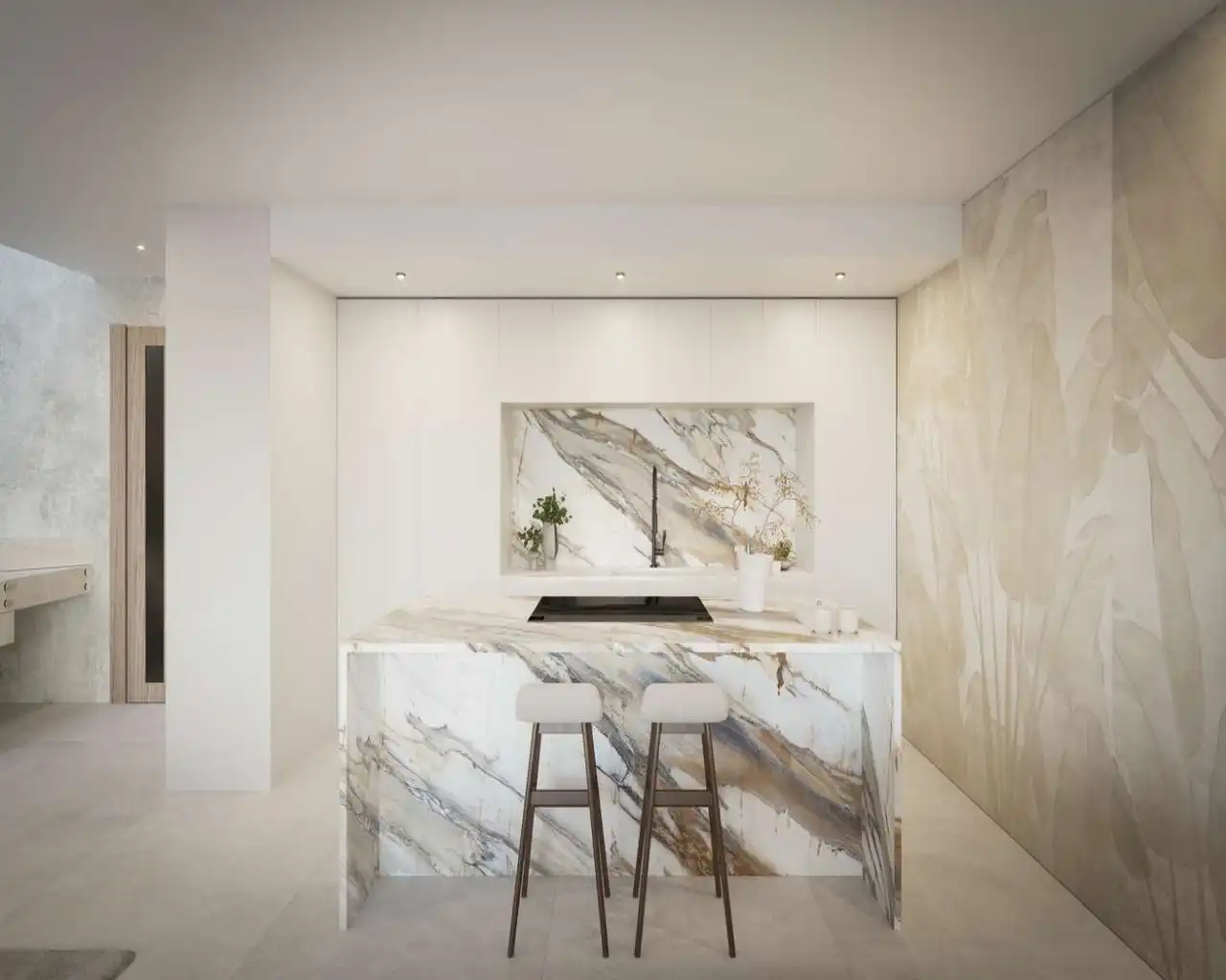 Cuina de Apartament en venda en Benalmádena amb Aire condicionat, Calefacció i Jardí privat