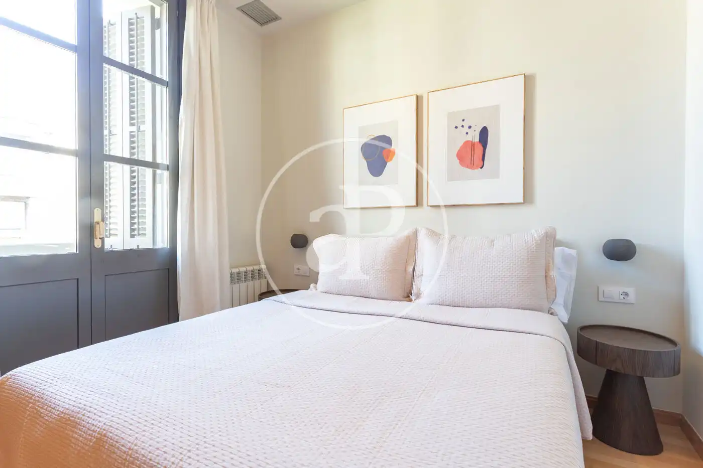 Schlafzimmer von Wohnung zur Miete in Barcelona mit Klimaanlage, Heizung und Möbliert