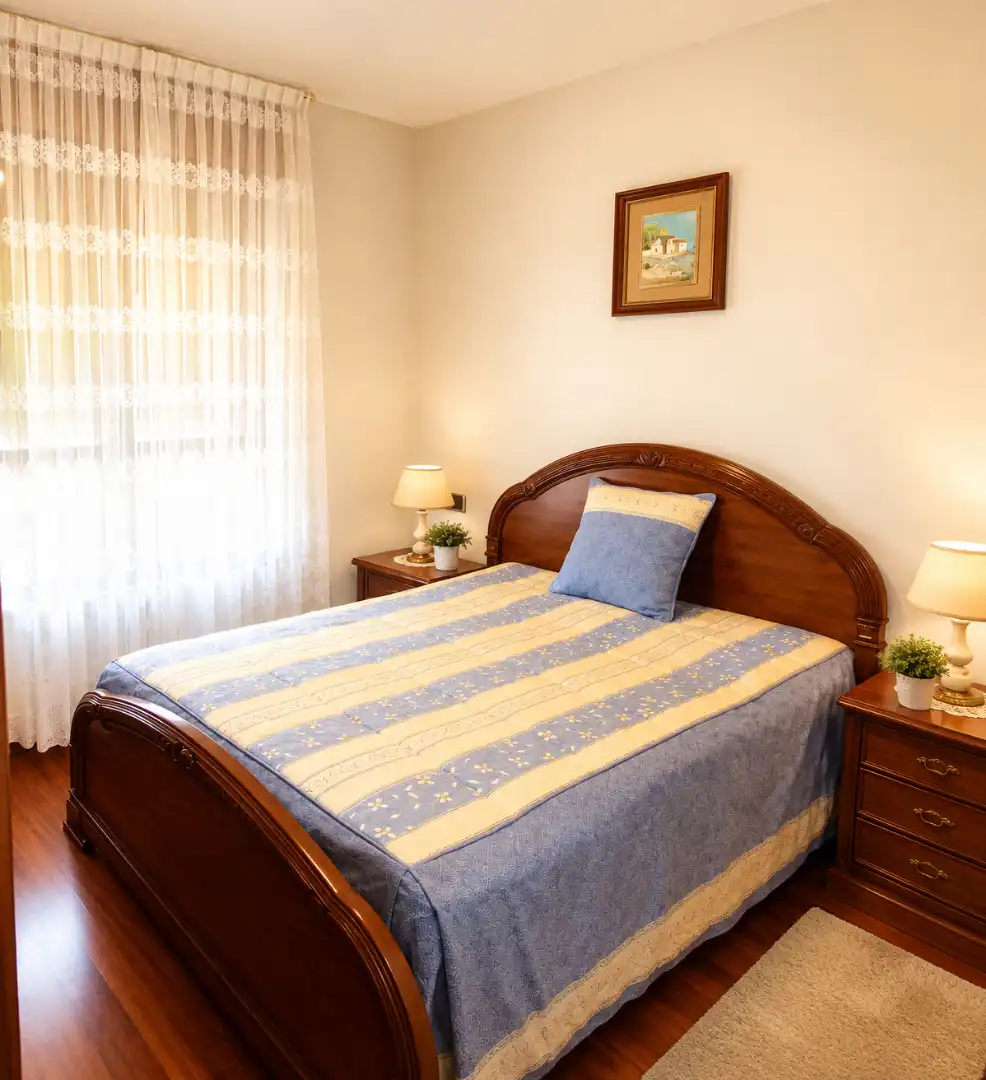Bedroom of Flat for sale in Ugao- Miraballes  with Storage room, Furnished and Balcony