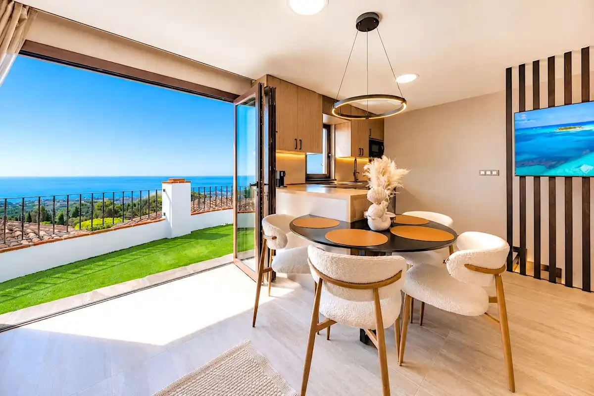 Dining room of Duplexes for sale in Mijas  with Air Conditioner, Terrace and Furnished