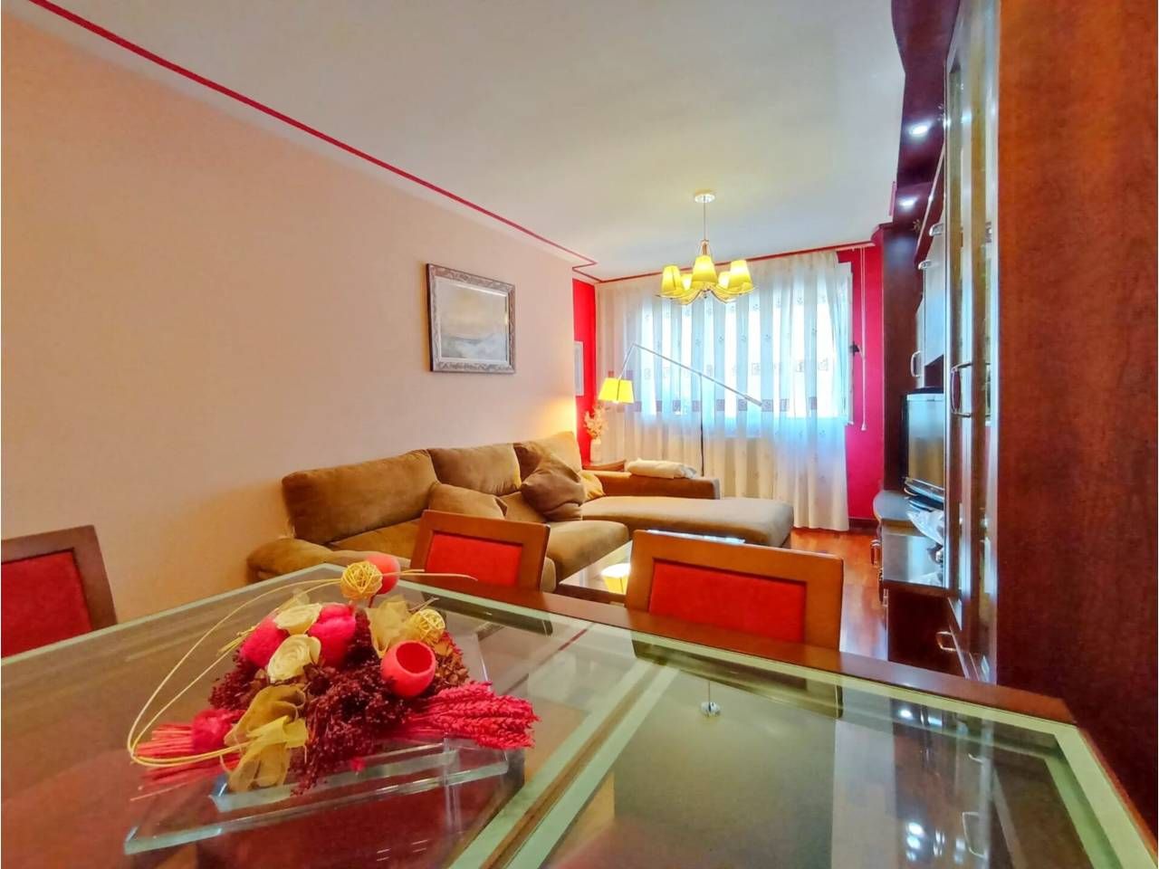 Living room of Flat for sale in Cardeñadijo  with Heating, Parquet flooring and Storage room