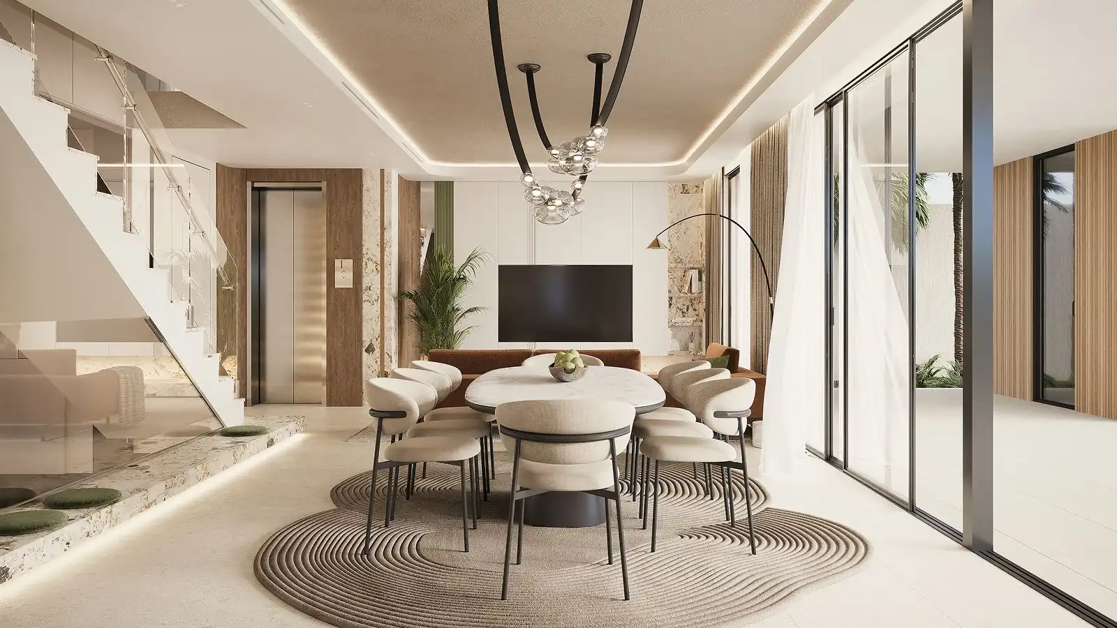 Sala d'estar de Casa o xalet en venda en Calpe / Calp amb Aire condicionat, Calefacció i Jardí privat