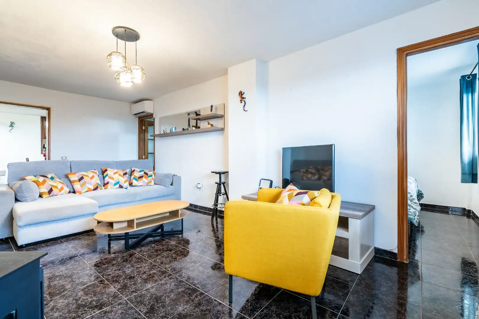 Sala de estar de Finca rústica en venta en Granadilla de Abona con Aire acondicionado, Jardín privado y Terraza