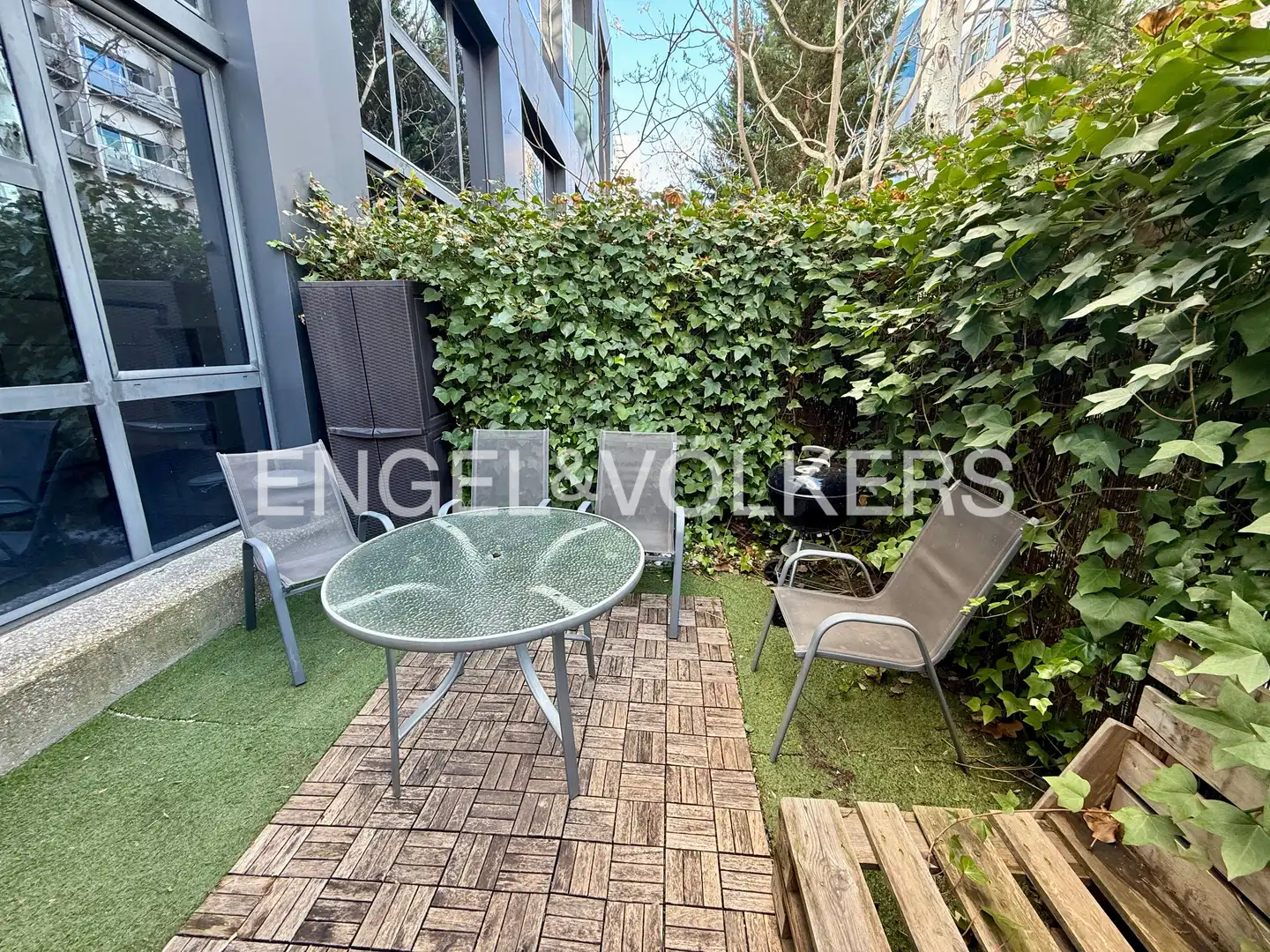 Terrasse von Maisonette zur Miete in Madrid mit Klimaanlage, Heizung und Privatgarten